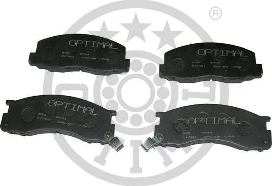 Optimal BP-09734 - Brake Pad Set, disc brake autospares.lv