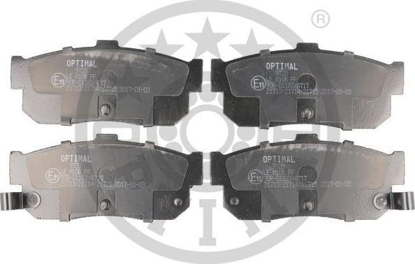 Optimal BP-09728 - Brake Pad Set, disc brake autospares.lv