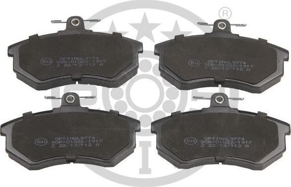Optimal BP-09774 - Brake Pad Set, disc brake autospares.lv