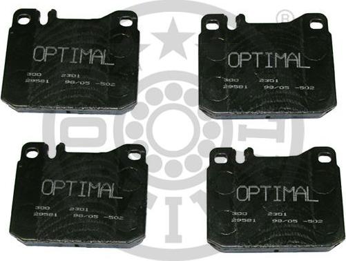 Optimal BP-02301 - Brake Pad Set, disc brake autospares.lv