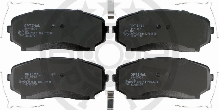 Optimal BP-13001 - Brake Pad Set, disc brake autospares.lv