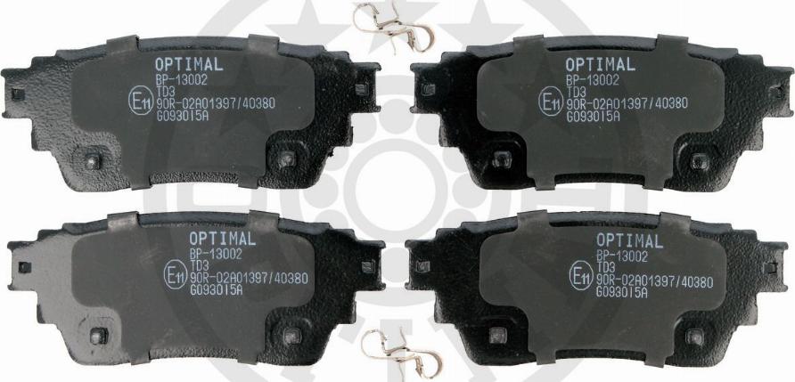 Optimal BP-13002 - Brake Pad Set, disc brake autospares.lv