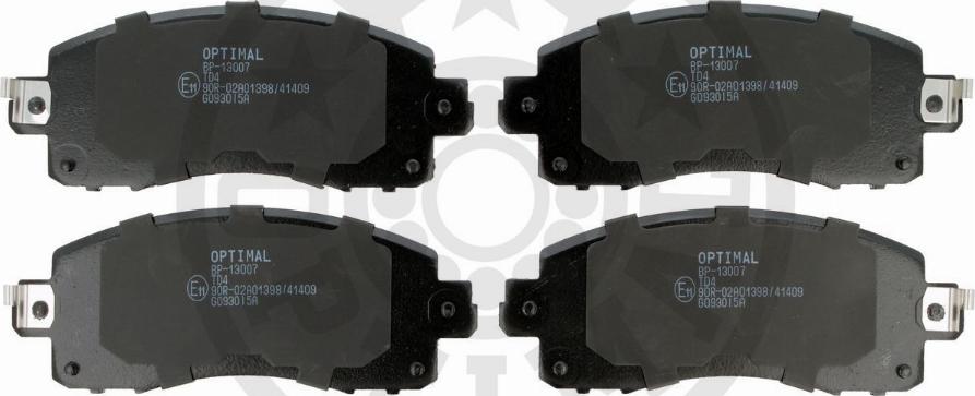 Optimal BP-13007 - Brake Pad Set, disc brake autospares.lv