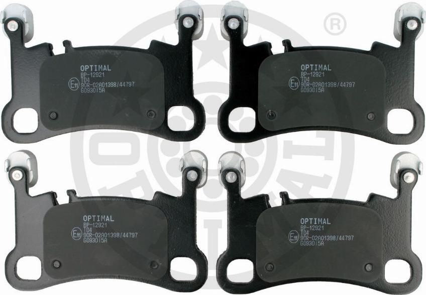 Optimal BP-12921 - Brake Pad Set, disc brake autospares.lv