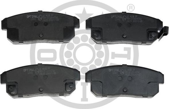 Optimal BP-12492 - Brake Pad Set, disc brake autospares.lv