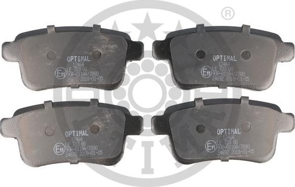 Optimal BP-12464 - Brake Pad Set, disc brake autospares.lv