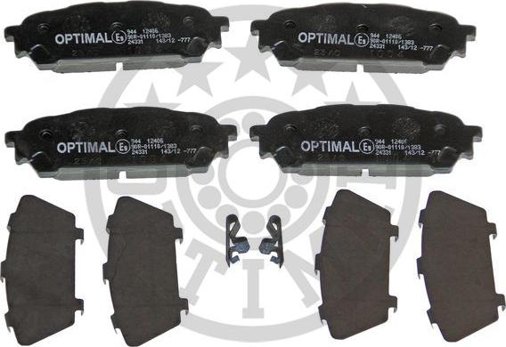 Optimal BP-12406 - Brake Pad Set, disc brake autospares.lv