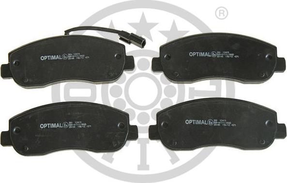 Optimal BP-12419 - Brake Pad Set, disc brake autospares.lv