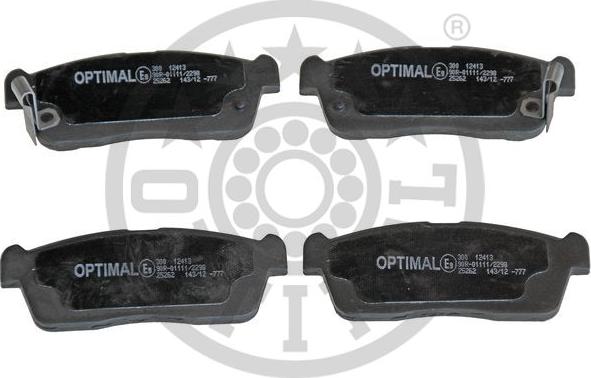 Optimal BP-12413 - Brake Pad Set, disc brake autospares.lv