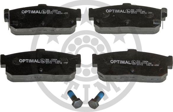Optimal BP-12424 - Brake Pad Set, disc brake autospares.lv
