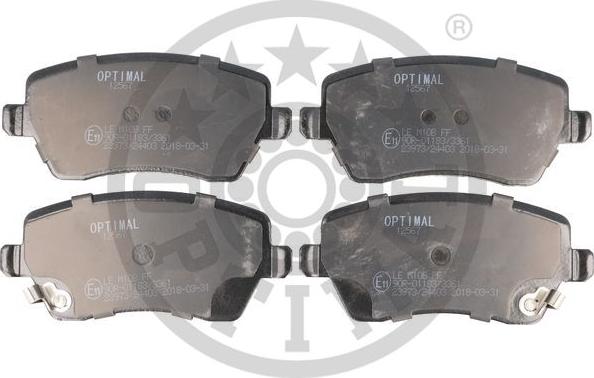 Optimal BP-12567 - Brake Pad Set, disc brake autospares.lv