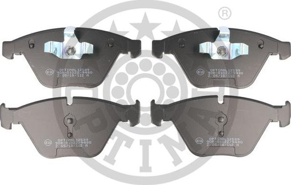 Optimal BP-12539 - Brake Pad Set, disc brake autospares.lv