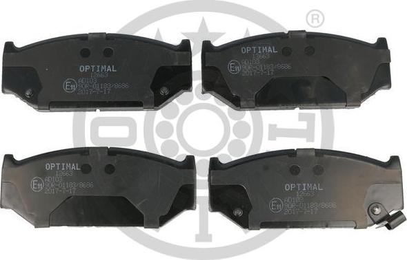 Optimal BP-12663 - Brake Pad Set, disc brake autospares.lv