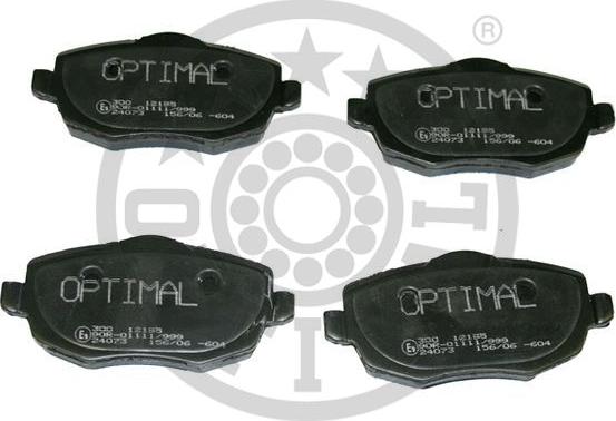 Optimal BP-12195 - Brake Pad Set, disc brake autospares.lv