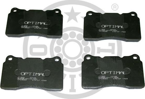 Optimal BP-12166 - Brake Pad Set, disc brake autospares.lv