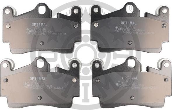 Optimal BP-12186 - Brake Pad Set, disc brake autospares.lv