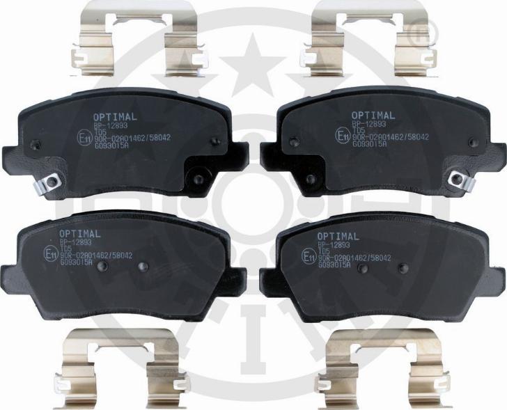 Optimal BP-12893 - Brake Pad Set, disc brake autospares.lv