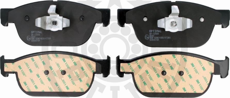 Optimal BP-12848 - Brake Pad Set, disc brake autospares.lv