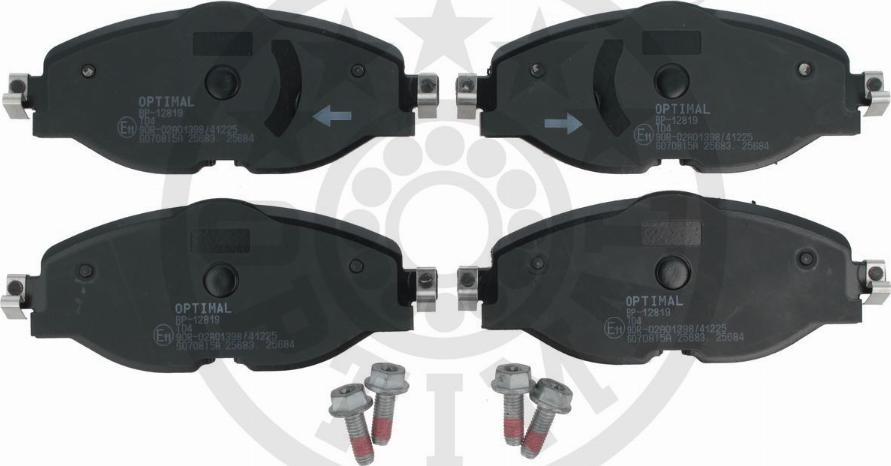 Optimal BP-12819 - Brake Pad Set, disc brake autospares.lv