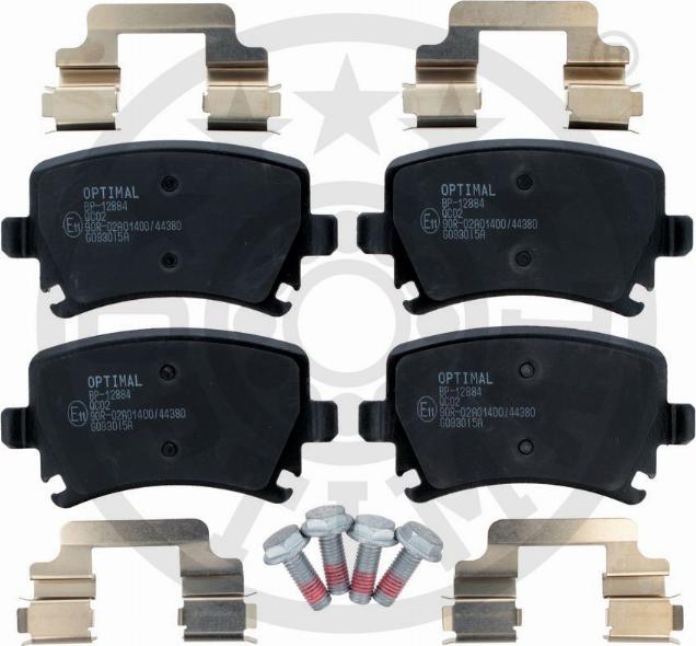 Optimal BP-12884 - Brake Pad Set, disc brake autospares.lv