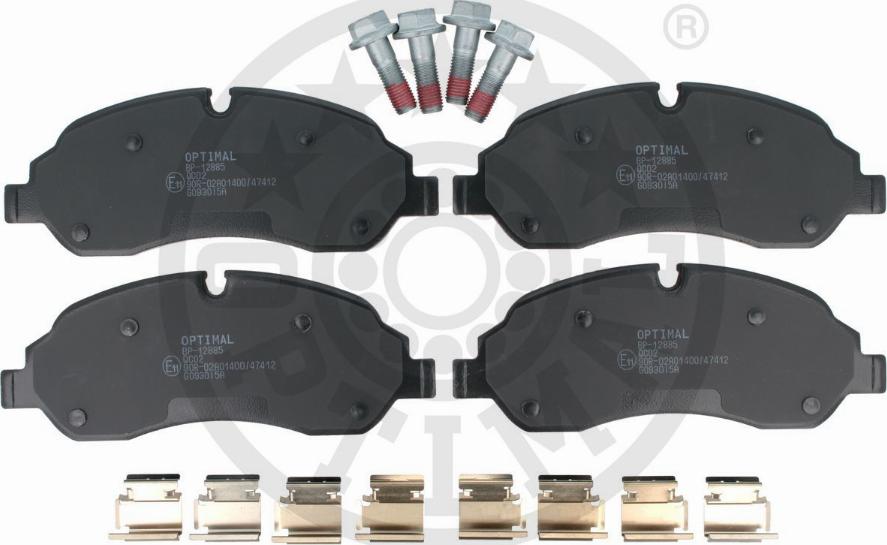 Optimal BP-12885 - Brake Pad Set, disc brake autospares.lv