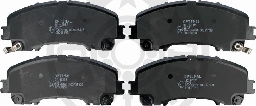 Optimal BP-12881 - Brake Pad Set, disc brake autospares.lv