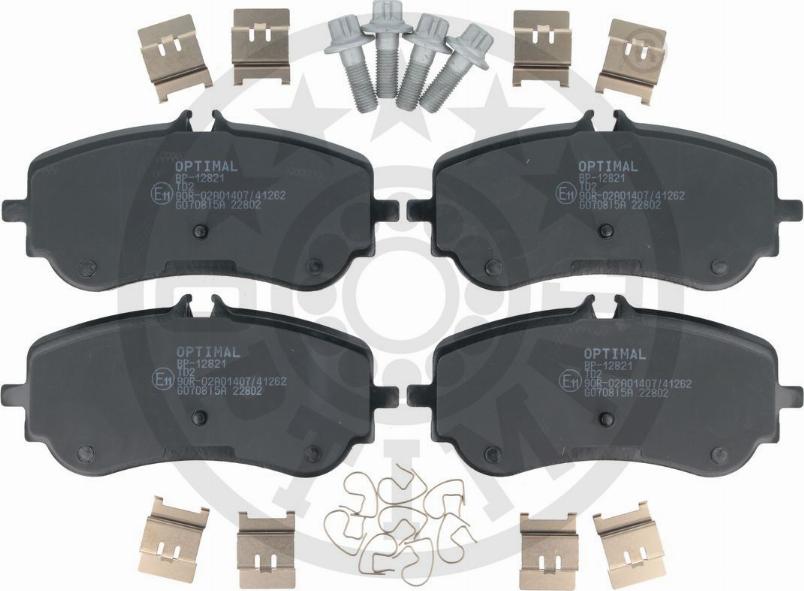 Optimal BP-12821 - Brake Pad Set, disc brake autospares.lv