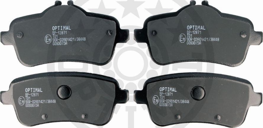 Optimal BP-12871 - Brake Pad Set, disc brake autospares.lv