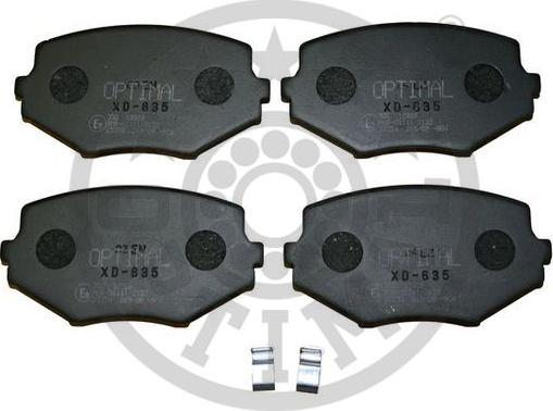 Optimal BP-12326 - Brake Pad Set, disc brake autospares.lv