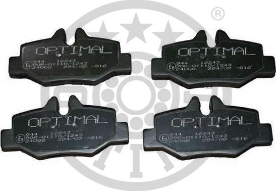 Optimal BP-12243 - Brake Pad Set, disc brake autospares.lv