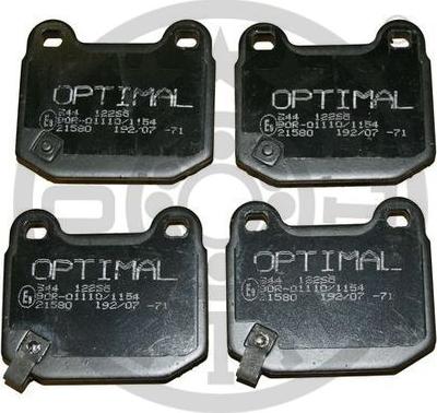 Optimal BP-12265 - Brake Pad Set, disc brake autospares.lv