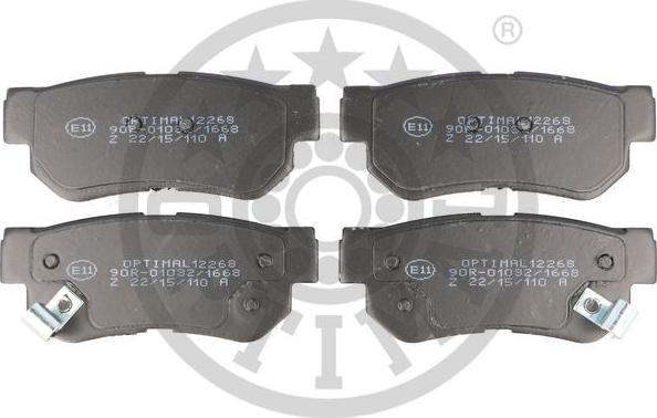 Optimal BP-12268 - Brake Pad Set, disc brake autospares.lv