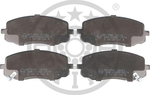 Optimal BP-12283 - Brake Pad Set, disc brake autospares.lv