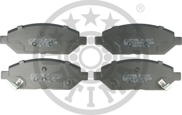 Optimal BP-12747 - Brake Pad Set, disc brake autospares.lv