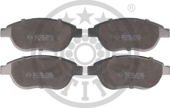 Optimal BP-84100 - Brake Pad Set, disc brake autospares.lv