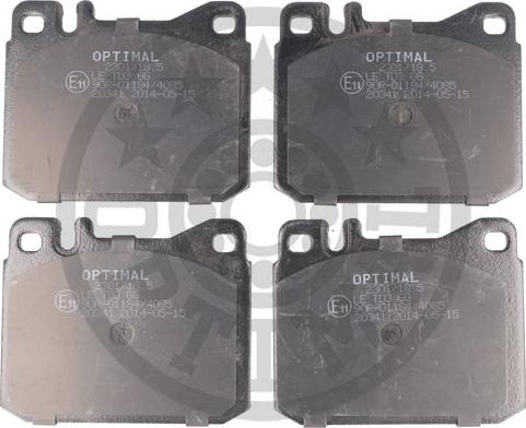 Optimal BP-23011 - Brake Pad Set, disc brake autospares.lv