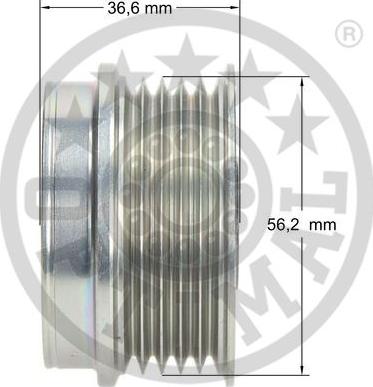 Optimal F5-1008 - Pulley, alternator, freewheel clutch autospares.lv