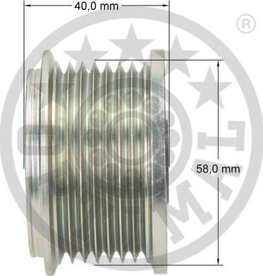 Optimal F5-1084 - Pulley, alternator, freewheel clutch autospares.lv