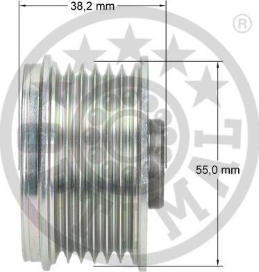 Optimal F5-1138 - Pulley, alternator, freewheel clutch autospares.lv