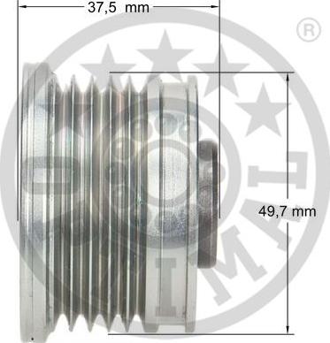 Optimal F5-1121 - Pulley, alternator, freewheel clutch autospares.lv