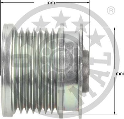 Optimal F5-1177 - Pulley, alternator, freewheel clutch autospares.lv