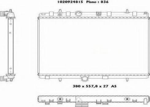 Ordonez 1020924815 - Radiator, engine cooling autospares.lv