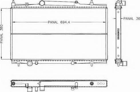 Ordonez 1020469810 - Radiator, engine cooling autospares.lv