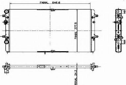 Ordonez 1020598808 - Radiator, engine cooling autospares.lv