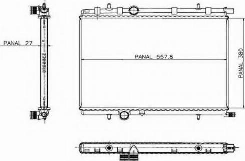 Ordonez 1020657815 - Radiator, engine cooling autospares.lv