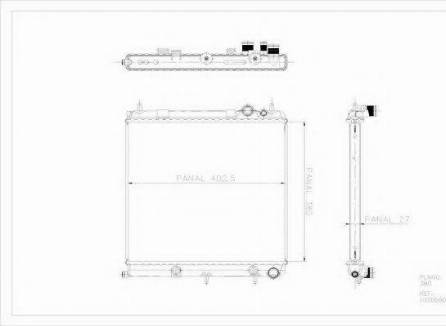 Ordonez 1020660815 - Radiator, engine cooling autospares.lv