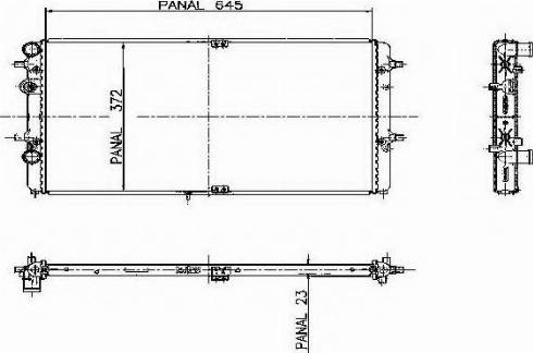 Ordonez 1020616808 - Radiator, engine cooling autospares.lv