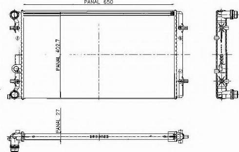 Ordonez 1020674809 - Radiator, engine cooling autospares.lv