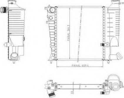 Ordonez 1020845809 - Radiator, engine cooling autospares.lv