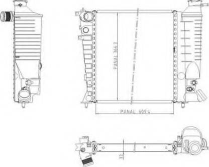 Ordonez 1020850809 - Radiator, engine cooling autospares.lv